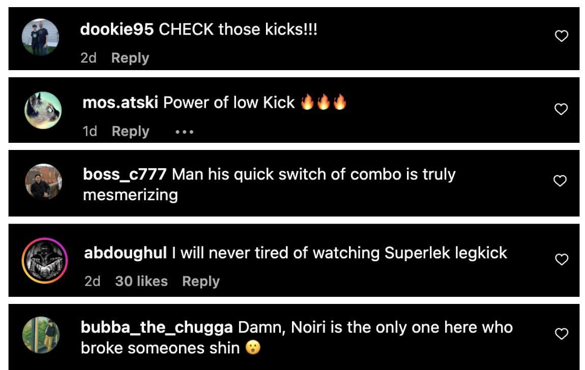 Comments from Instagram